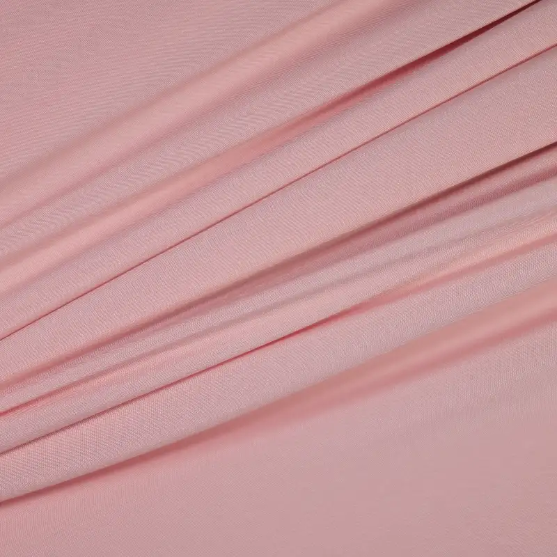 China Fabric for Interlining Four-way Stretch (Bi-Stretch) Knit Fabric Polyester Pink color buy from China wholesaler bulk order at wholesale price free worldwide shipping Alibaba