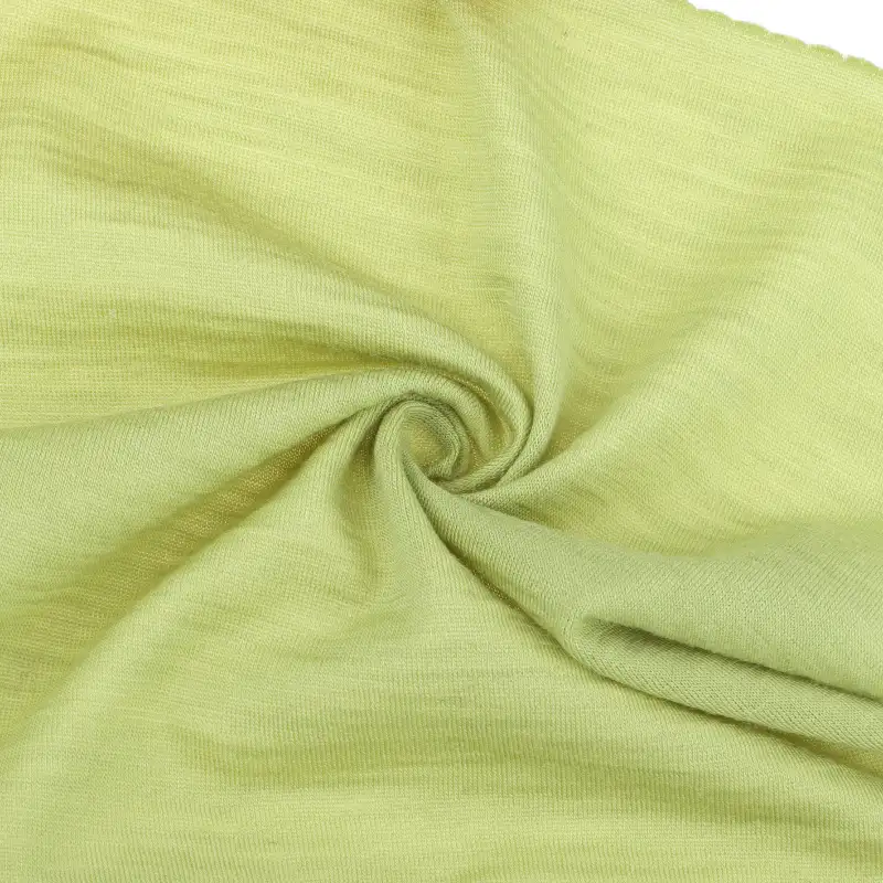 China Fabric for T-Shirt,Tank Top,Ladies Vest ,Loungewear Single Jersey Knit Fabric Wool Green color buy from China wholesaler bulk order at wholesale price free worldwide shipping Alibaba