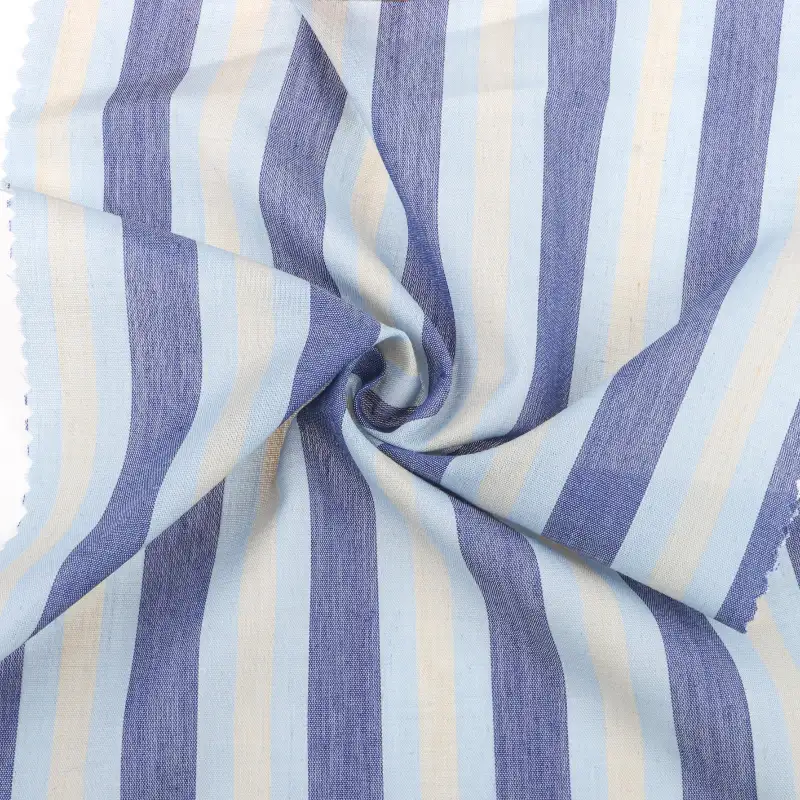 China Fabric for Shirt TC Poplin Woven Blended Fabric Polyester Cotton stripe color buy from China wholesaler bulk order at wholesale price free worldwide shipping Alibaba
