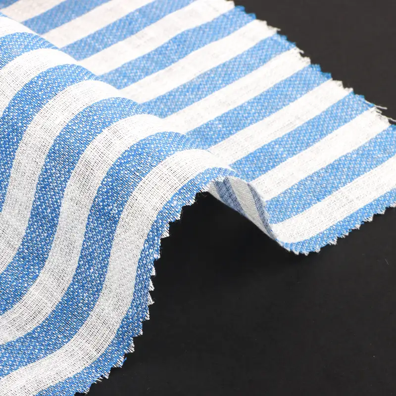 China Fabric for Blouse,Crop Top,Skirt Linen YD Plain Natural Woven Fabric Linen stripe color buy from China wholesaler bulk order at wholesale price free worldwide shipping Alibaba