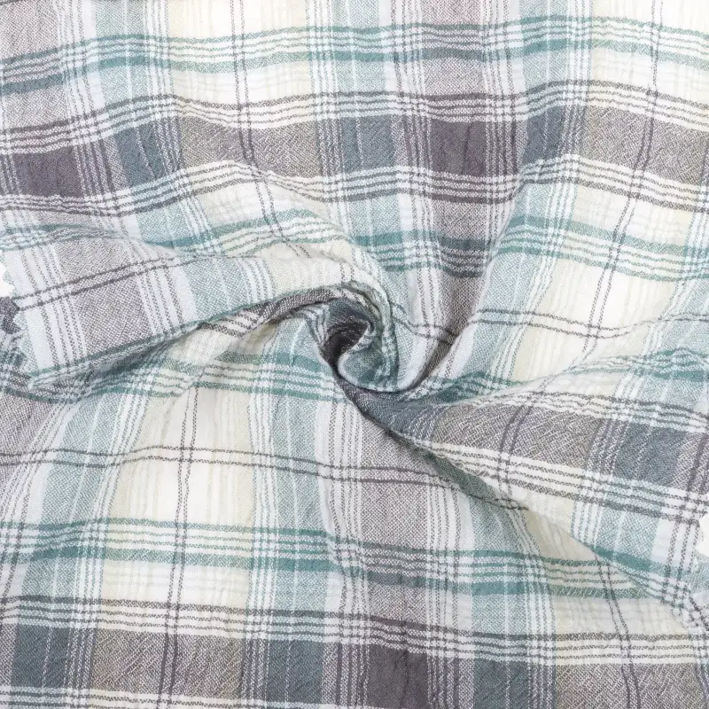 China Fabric for Skirt Cotton YD Crepe Natural Woven Fabric Cotton Elastane check color buy from China wholesaler bulk order at wholesale price free worldwide shipping Alibaba