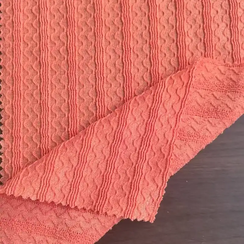 China Fabric for Women's Pants ,Cami Top  TC Yarn Dye Woven Blended Fabric Polyester Spandex orange color buy from China wholesaler bulk order at wholesale price free worldwide shipping Alibaba