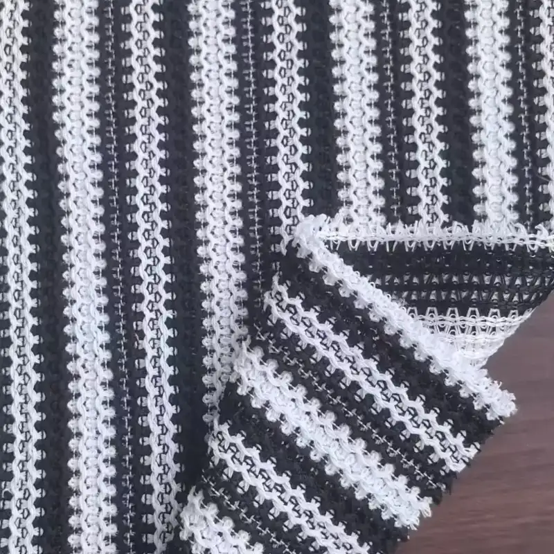 China Fabric for Polo Shirt,Polo T-shirt  TC Yarn Dye Woven Blended Fabric Polyester Spandex black-white color buy from China wholesaler bulk order at wholesale price free worldwide shipping Alibaba