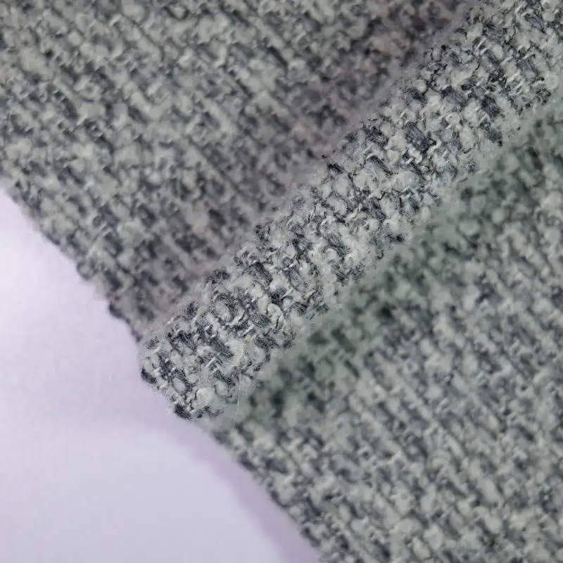 China Fabric for Overcoat,Double-Breasted Coat,Kids Collared Split Vest,Baby Hooded Zip-Up Vest Chanel-Style Fabric Woolen Wool Polyester grey color buy from China wholesaler bulk order at wholesale price free worldwide shipping Alibaba