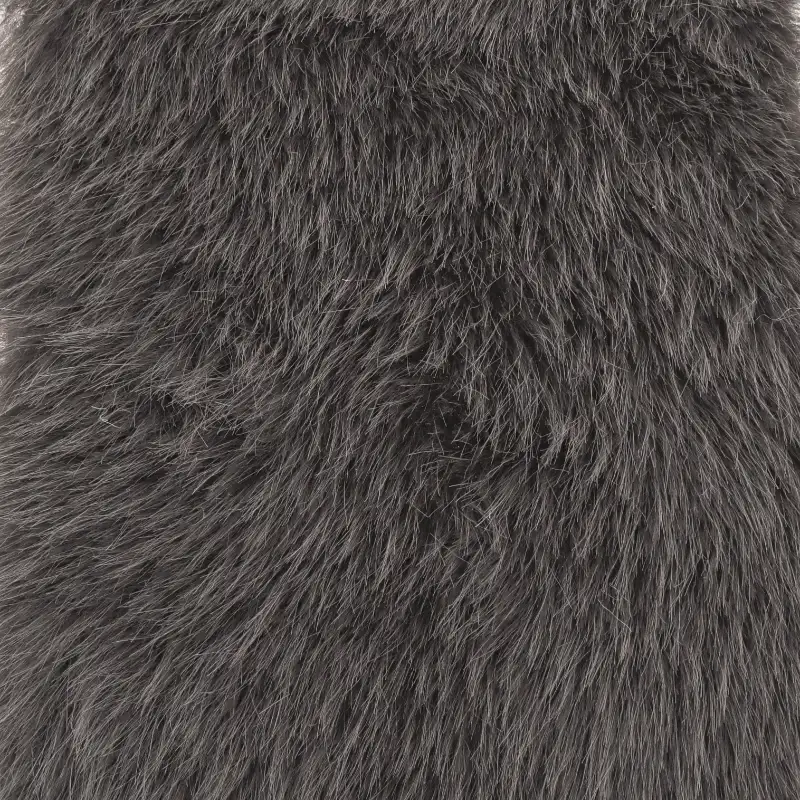 China Fabric for Overcoat,Skirt ,Waist coat Fake Fur Knit Fabric Polyester Grey color buy from China wholesaler bulk order at wholesale price free worldwide shipping Alibaba