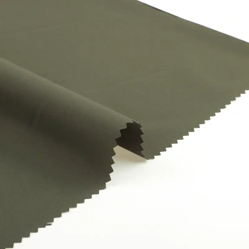 China Fabric for Pants,Jackets,Skirt,Shorts,Trench Coat,Uniform Polyester Pongee Synthetic Woven Fabric Polyester Olive color buy from China wholesaler bulk order at wholesale price free worldwide shipping Alibaba