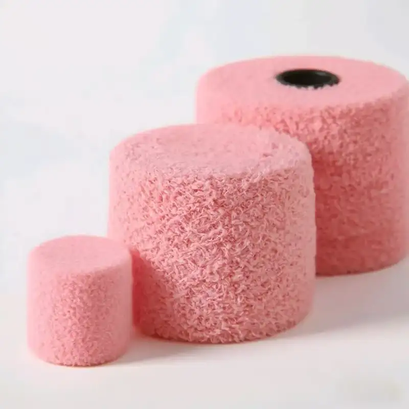 China Yarn for Crop Top,Pajamas,Open Cardigan (Sweater),Round Neck Pullover (Sweater),Crop Top Pullover (Sweater) Teddy Yarn Fancy Yarn Polyester white color buy from China wholesaler bulk order at wholesale price free worldwide shipping Alibaba