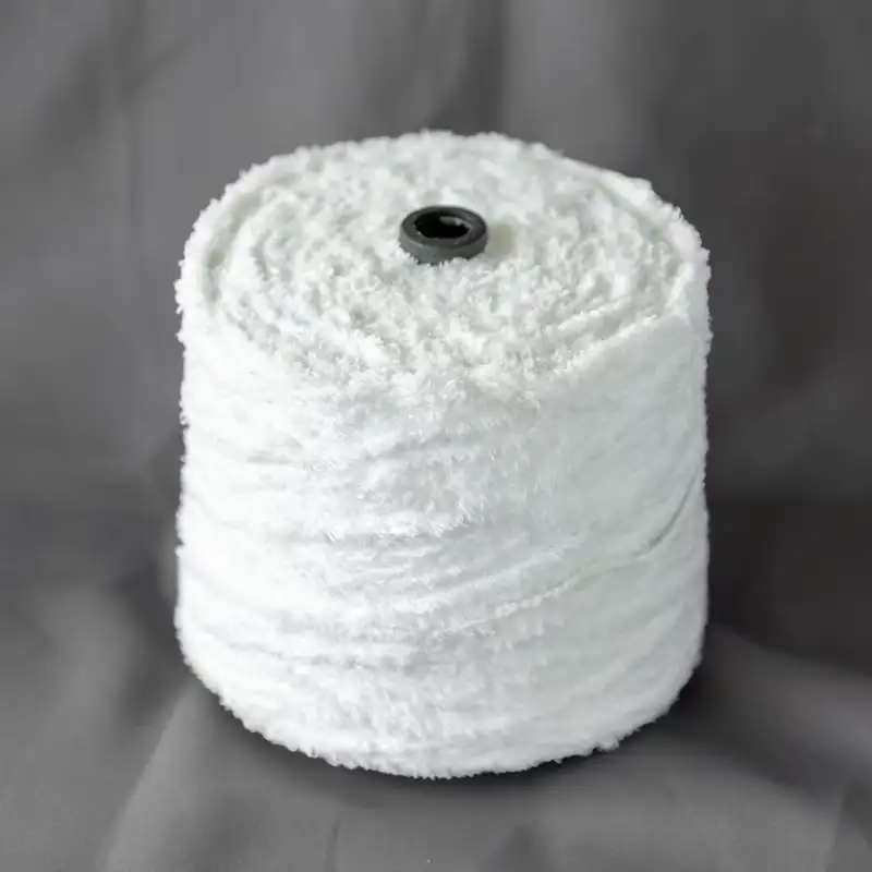 China Yarn for Crop Top,Pajamas,Ladies Vest (Sweater),Crew Neck Pullover (Sweater),Crop Top Pullover (Sweater) Teddy Yarn Fancy Yarn Polyester white color buy from China wholesaler bulk order at wholesale price free worldwide shipping Alibaba