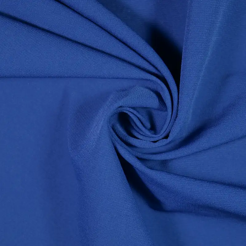 China Fabric for Skirt  Four-way Stretch (Bi-Stretch) Woven Blended Fabric Polyester Polyamide Spandex BLUE color buy from China wholesaler bulk order at wholesale price free worldwide shipping Alibaba