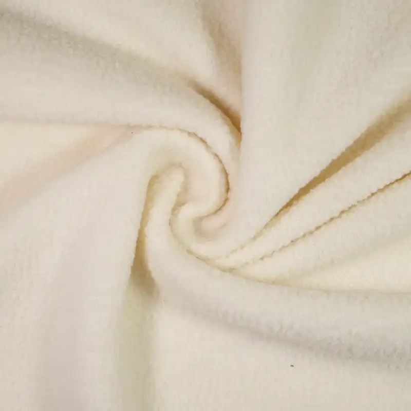 China Fabric for Jackets,Trench Coat,Overcoat Polar Fleece Knit Fabric Polyester cream color buy from China wholesaler bulk order at wholesale price free worldwide shipping Alibaba