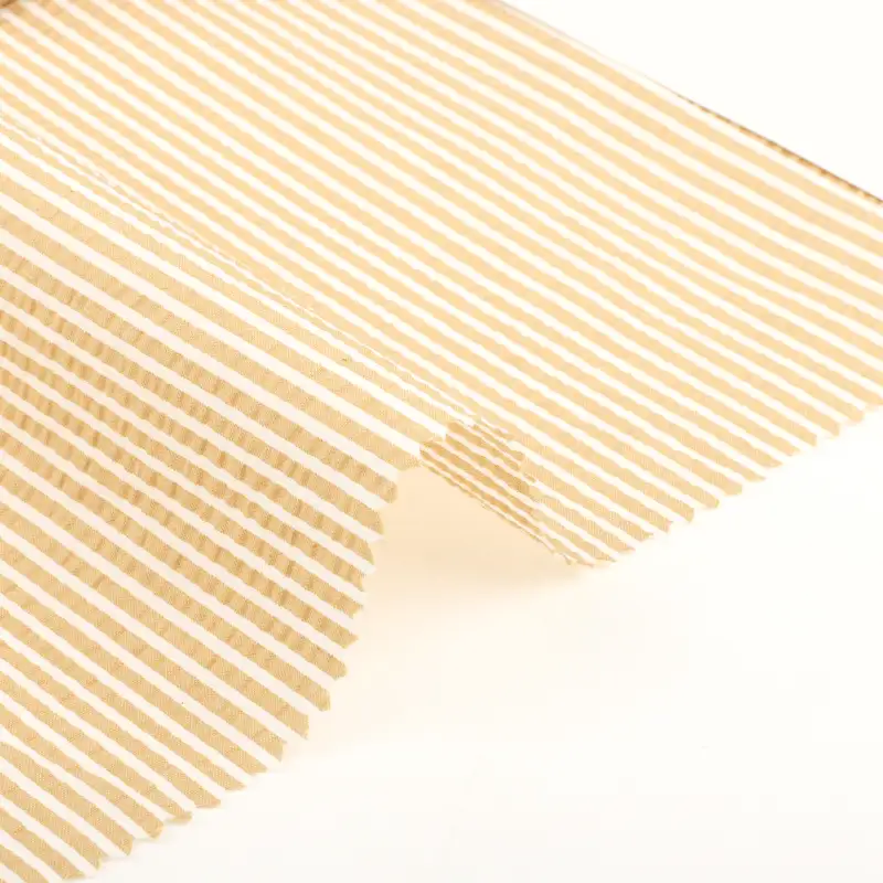 China Fabric for Jackets,Padded Jacket TC Seersucker Woven Blended Fabric Polyester Cotton stripe color buy from China wholesaler bulk order at wholesale price free worldwide shipping Alibaba