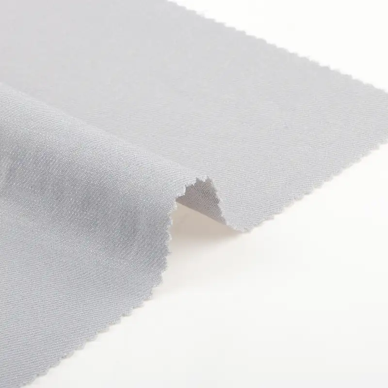 China Fabric for Pants,Blazer,Skirt,Uniform Twill Woven Blended Fabric Rayon Flax Spandex Grey color buy from China wholesaler bulk order at wholesale price free worldwide shipping Alibaba