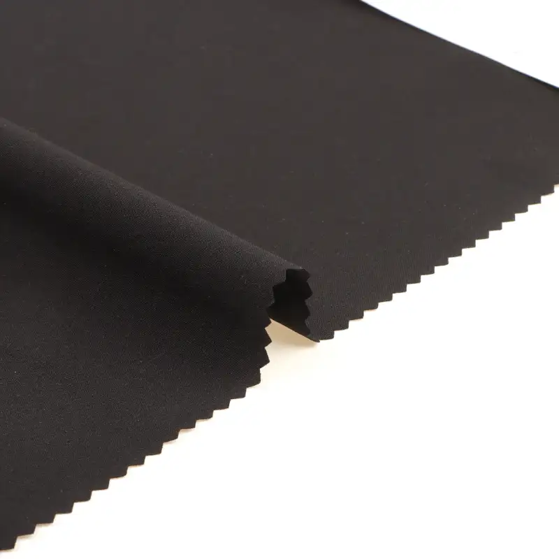 China Fabric for Jackets,Padded Jacket Four Stretch Polyester Woven Fabric Synthetic Woven Fabric Polyester Elastane BLACK color buy from China wholesaler bulk order at wholesale price free worldwide shipping Alibaba