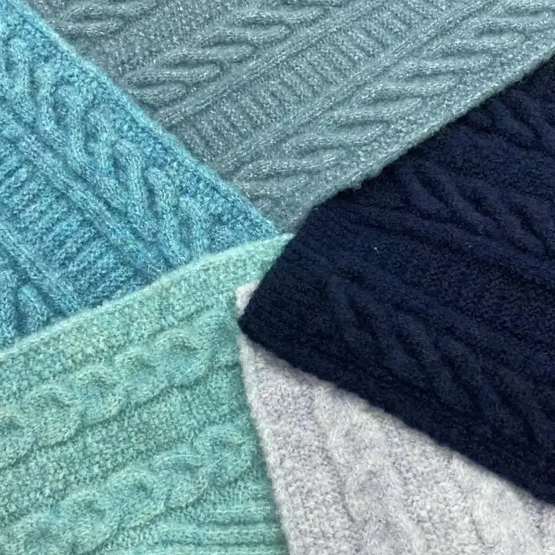 China Yarn for Open Cardigan (Sweater),Round Neck Pullover (Sweater),Crew Neck Pullover (Sweater),Crop Top Pullover (Sweater) Mossy Yarn Fancy Yarn Polyester Elastane Recycled Polyester Acrylic 蓝青色系 color buy from China wholesaler bulk order at wholesale price free worldwide shipping Alibaba