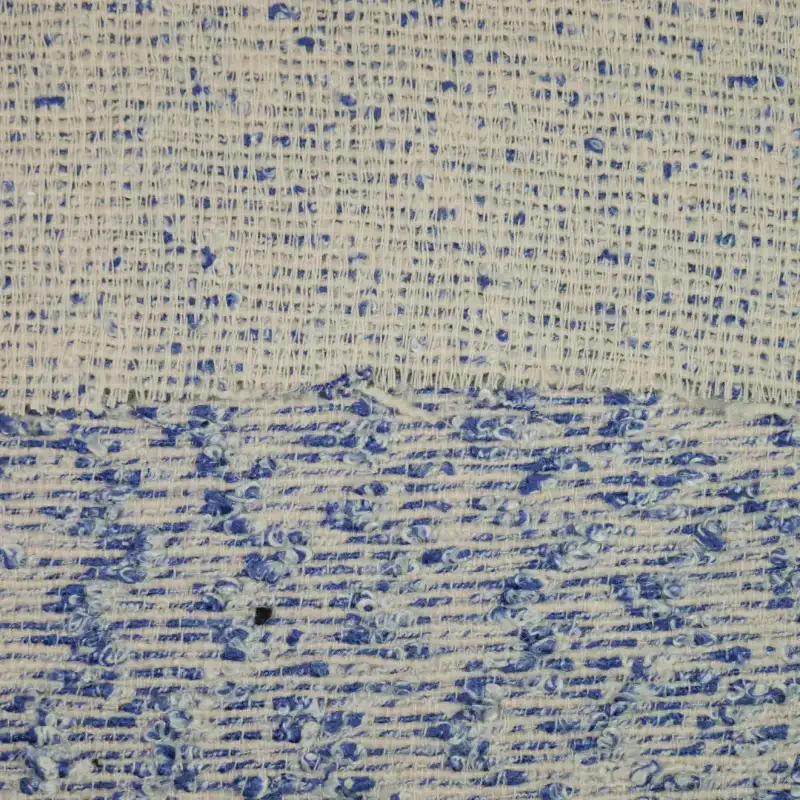 China Fabric for Pants,Jackets,Skirt,Uniform Chanel-Style Fabric Woolen Polyester Viscose Blue color buy from China wholesaler bulk order at wholesale price free worldwide shipping Alibaba