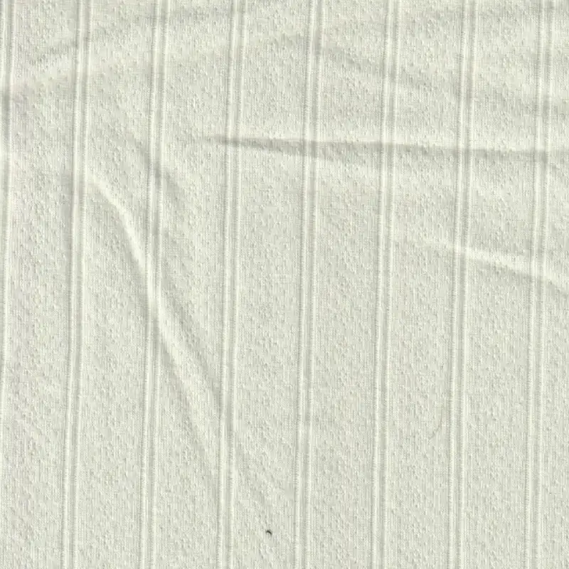 China Fabric for Shirt,T-Shirt,Polo Shirt,Trench Coat,Down Jacket,Men’s Vest ,Open Cardigan ,Dresses (Cardigan Button) ,Interlining Weft Jacquard Knit Fabric Cotton Ecru color buy from China wholesaler bulk order at wholesale price free worldwide shipping Alibaba