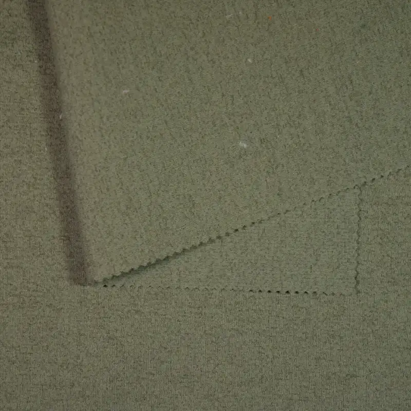 China Fabric for Hoodie,Sweatshirt,Roll Neck Jumper  Jacquard Knit Fabric Polyester Dark green color buy from China wholesaler bulk order at wholesale price free worldwide shipping Alibaba