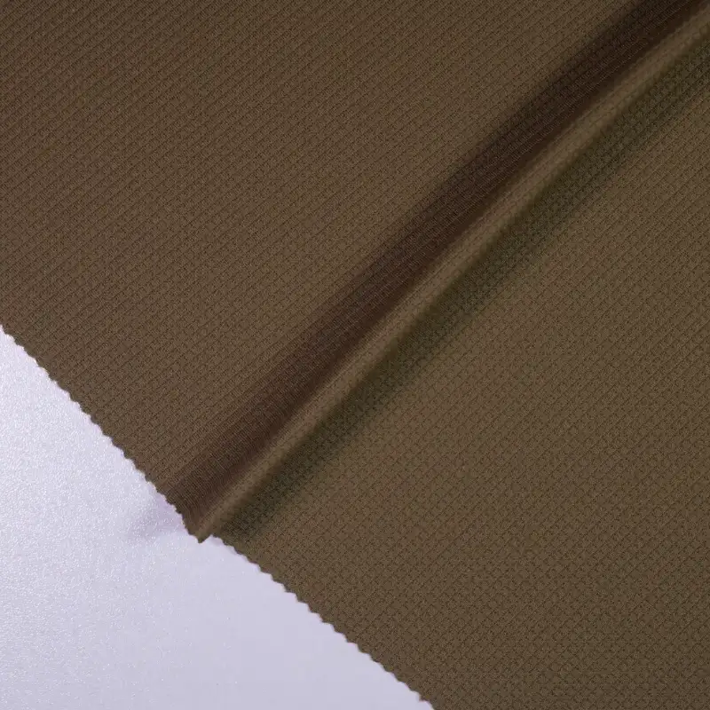 China Fabric for T-Shirt,Polo Shirt,Shorts,Polo T-shirt ,Tracksuits Jacquard Knit Fabric Polyester Acrylic Dark brown color buy from China wholesaler bulk order at wholesale price free worldwide shipping Alibaba