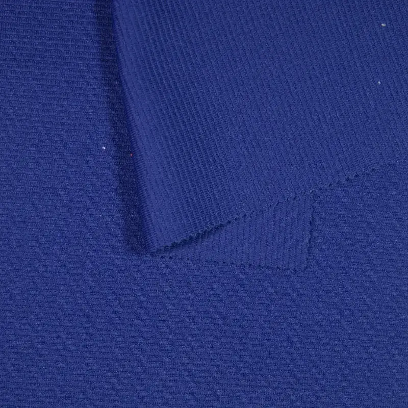 China Fabric for Pants,Skirt,Open Cardigan  Jacquard Knit Fabric Polyester Elastane BLUE color buy from China wholesaler bulk order at wholesale price free worldwide shipping Alibaba