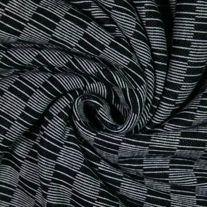 China Fabric for T-Shirt,Skirt ,Tank Midi Dress Jacquard Knit Fabric Cotton Polyester black color buy from China wholesaler bulk order at wholesale price free worldwide shipping Alibaba