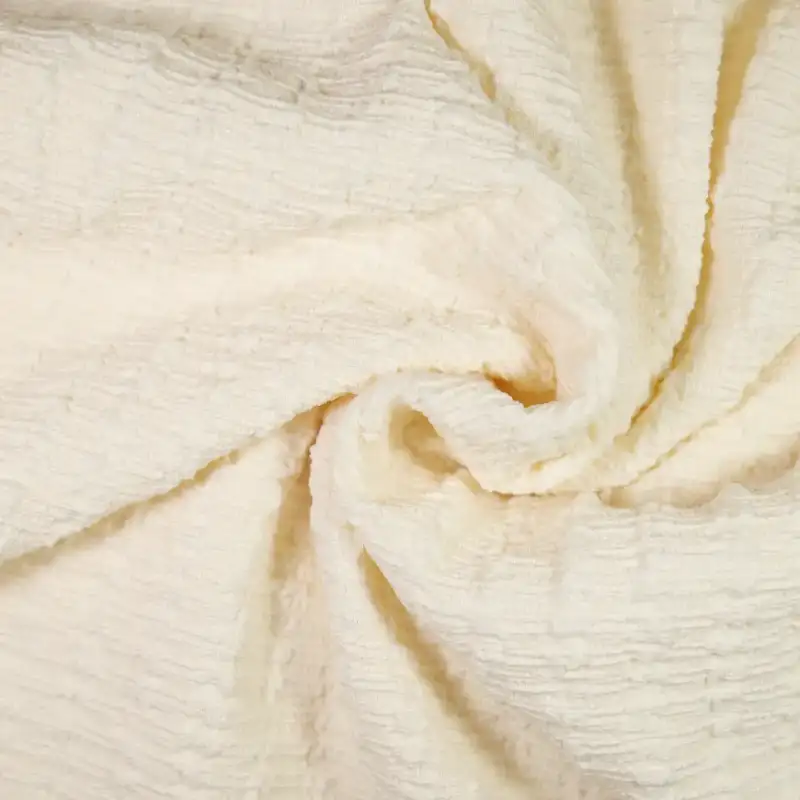 China Fabric for Skirt ,Puff Sleeve Ruched Dress,Collar Sleeveless Wrap Midi Dress Crepe Knit Fabric Polyester Spandex Beige color buy from China wholesaler bulk order at wholesale price free worldwide shipping Alibaba