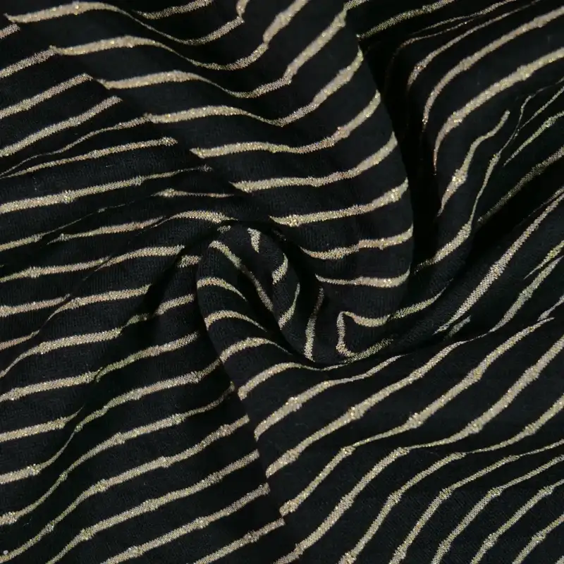 China Fabric for Jackets,Overcoat,Open-Front Coat Jacquard Knit Fabric Cotton Polyester METALLIC GOLD black color buy from China wholesaler bulk order at wholesale price free worldwide shipping Alibaba