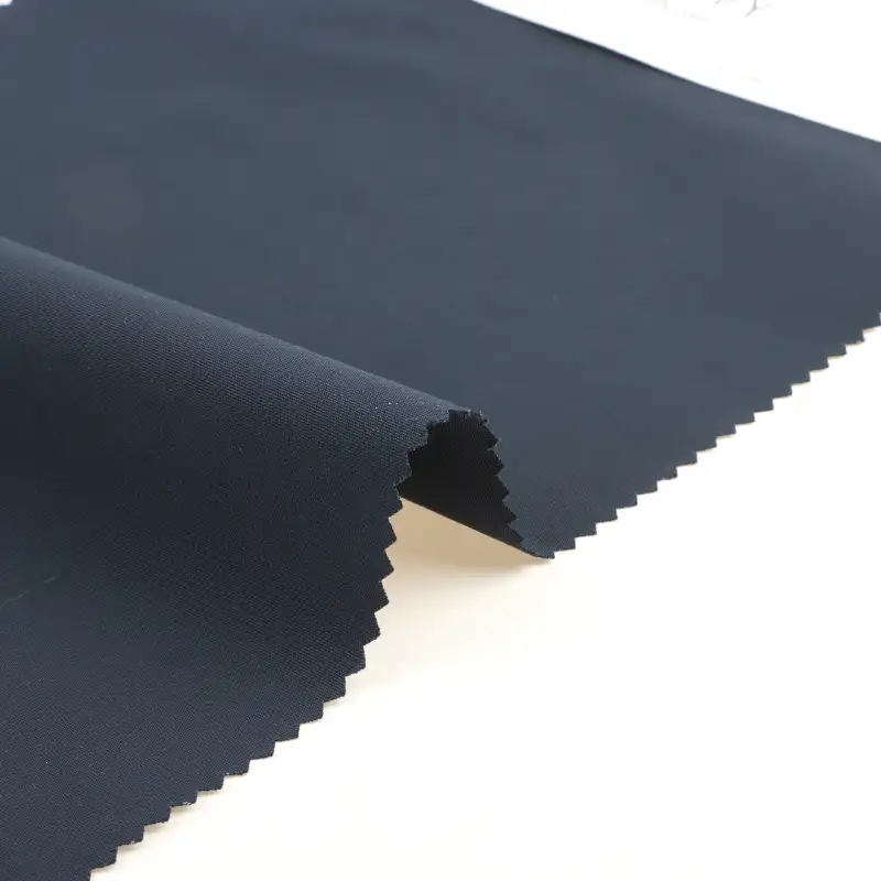 China Fabric for Pants,Jackets,Blazer,Skirt,Trench Coat Polyester Imitation Memory Fabric Synthetic Woven Fabric Polyester Navy color buy from China wholesaler bulk order at wholesale price free worldwide shipping Alibaba