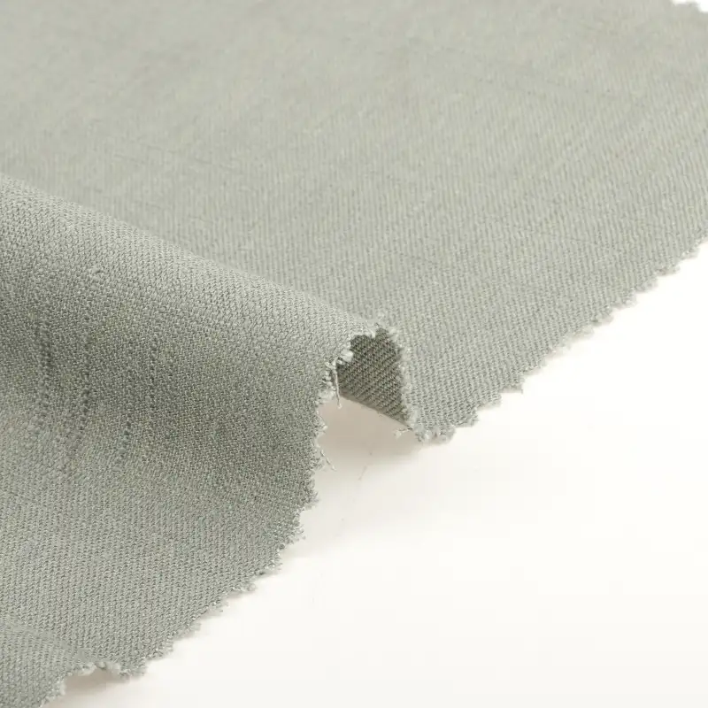 China Fabric for Skirt,Shorts,Uniform,Skirt ,Wide Leg Trousers Linen/Rayon YD Plain Natural Woven Fabric Rayon Linen Green color buy from China wholesaler bulk order at wholesale price free worldwide shipping Alibaba