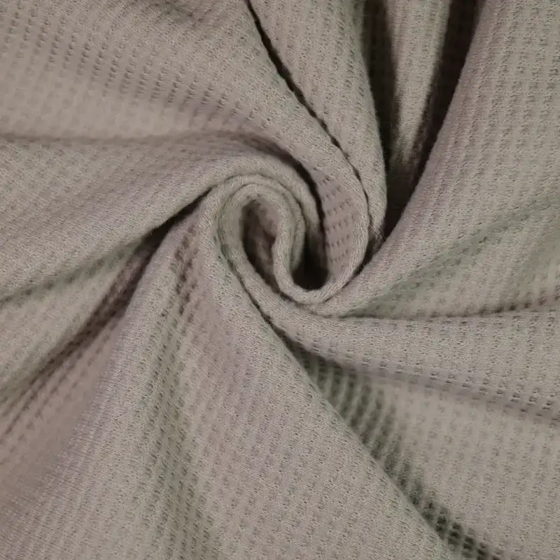 China Fabric for T-Shirt,Puff Sleeve Ruched Dress,Puffball Strappy Dress,Tank Wrap Midi Dress Waffle Knit Fabric Cotton grey color buy from China wholesaler bulk order at wholesale price free worldwide shipping Alibaba