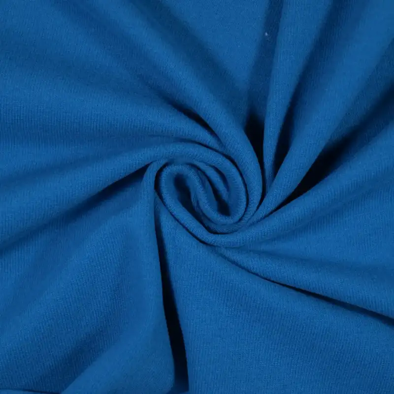 China Fabric for T-Shirt,Tank Top,Leggings,Open Cardigan  Rib Knit Fabric Cotton Spandex BLUE color buy from China wholesaler bulk order at wholesale price free worldwide shipping Alibaba