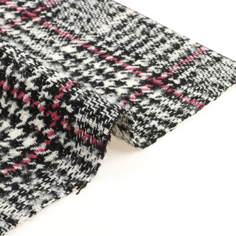 China Fabric for Jackets,Skirt,Trench Coat,Overcoat,Suit,Waist coat Chanel-Style Fabric Woolen Polyester Wool Other Coffee Gray  Bue Black color buy from China wholesaler bulk order at wholesale price free worldwide shipping Alibaba