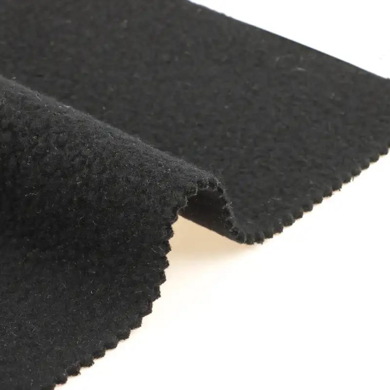 China Fabric for Pants,Jackets,Blazer,Overcoat,Skirt  Boiled Woolen Fabric Woolen Wool Polyester Viscose Black color buy from China wholesaler bulk order at wholesale price free worldwide shipping Alibaba