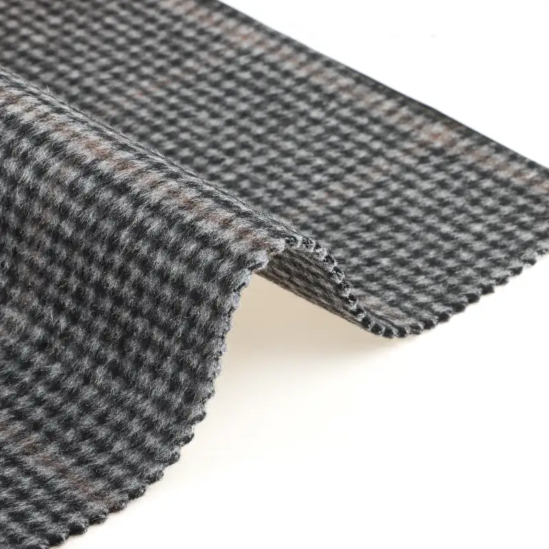 China Fabric for Blazer,Overcoat,Skirt  Woolen Overcoat Woolen Wool Other Black-White color buy from China wholesaler bulk order at wholesale price free worldwide shipping Alibaba