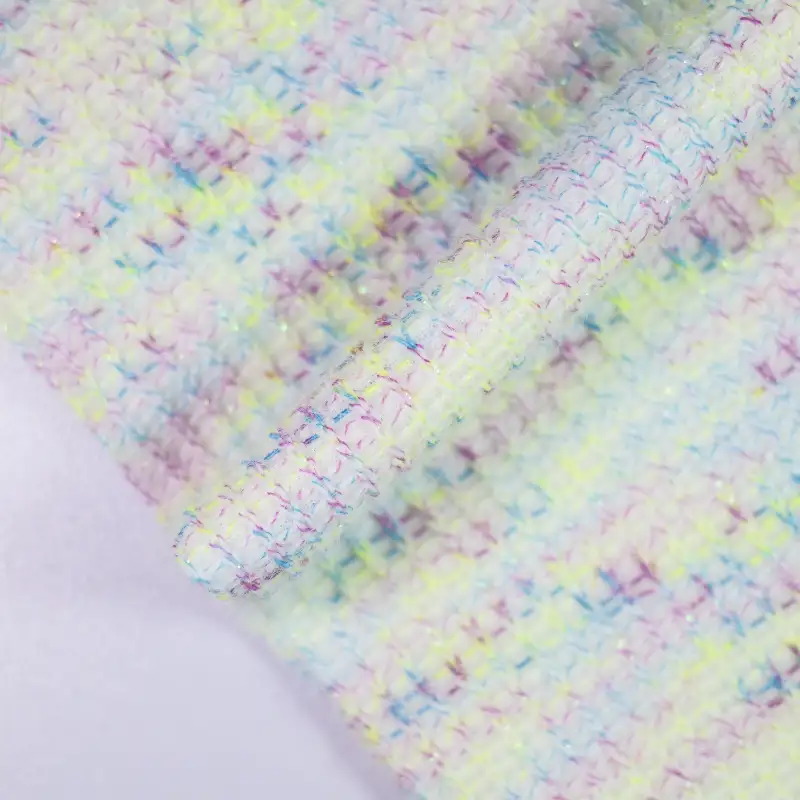 China Fabric for Open Cardigan (Sweater),Round Neck Pullover (Sweater),Crew Neck Pullover (Sweater),Crop Top Pullover (Sweater) Woolen Tweed Woolen Polyester Polyamide Purple color buy from China wholesaler bulk order at wholesale price free worldwide shipping Alibaba