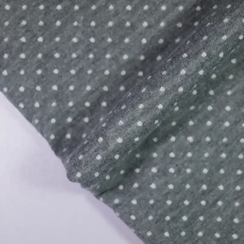 China Fabric for Hoodie Jacquard Knit Fabric Cotton Polyester Spandex gray color buy from China wholesaler bulk order at wholesale price free worldwide shipping Alibaba