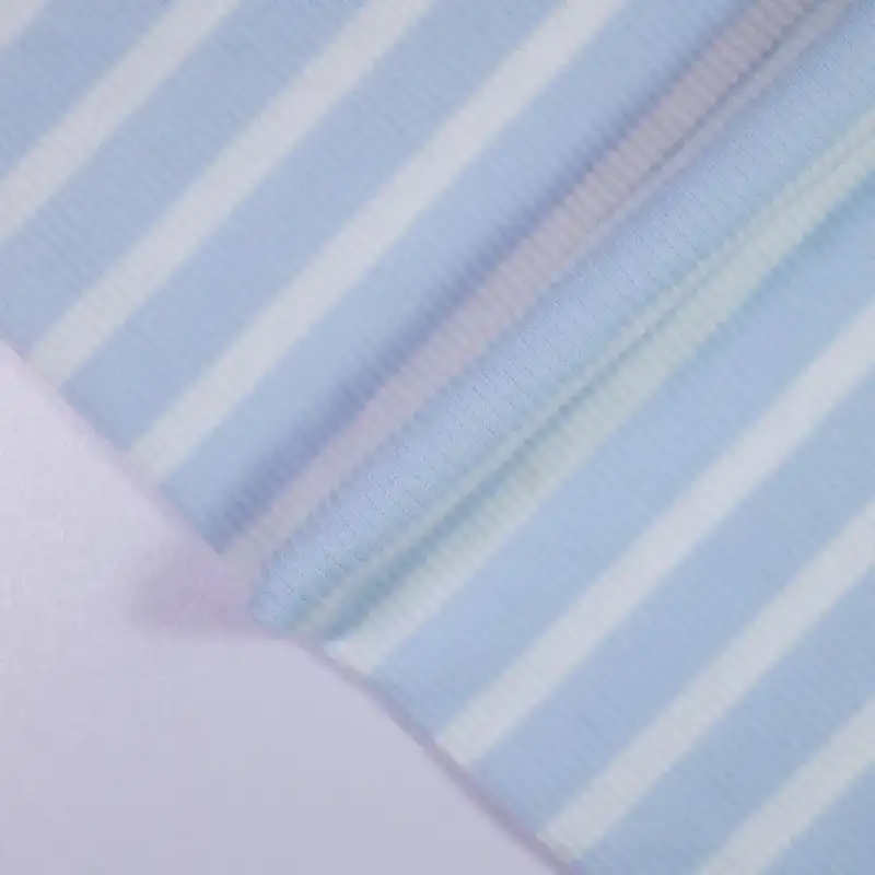 China Fabric for Crop Top Rib Knit Fabric Polyester Spandex yarn-dyed color buy from China wholesaler bulk order at wholesale price free worldwide shipping Alibaba