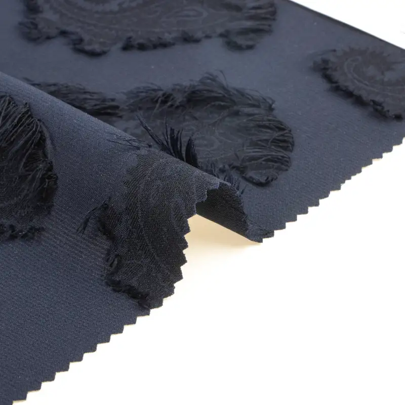 China Fabric for Skirt Polyester Cut Flower Fabric Synthetic Woven Fabric Polyester navy color buy from China wholesaler bulk order at wholesale price free worldwide shipping Alibaba