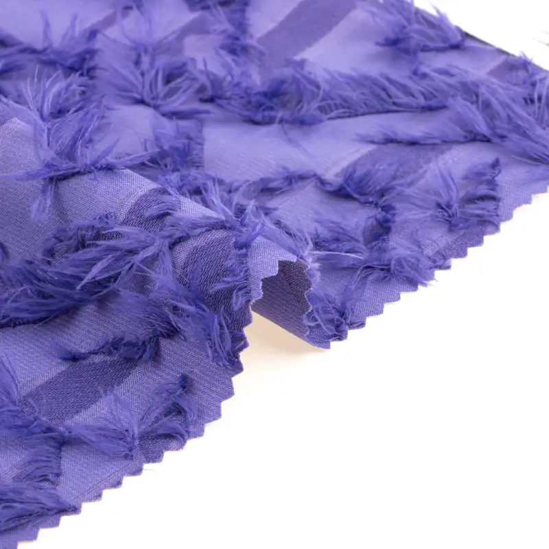 China Fabric for Skirt Polyester Cut Flower Fabric Synthetic Woven Fabric Polyester PURPLE color buy from China wholesaler bulk order at wholesale price free worldwide shipping Alibaba