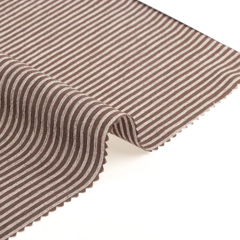 China Fabric for Shirt,Blouse,Crop Top Crepe Woven Blended Fabric Rayon Viscose Polyester stripe color buy from China wholesaler bulk order at wholesale price free worldwide shipping Alibaba