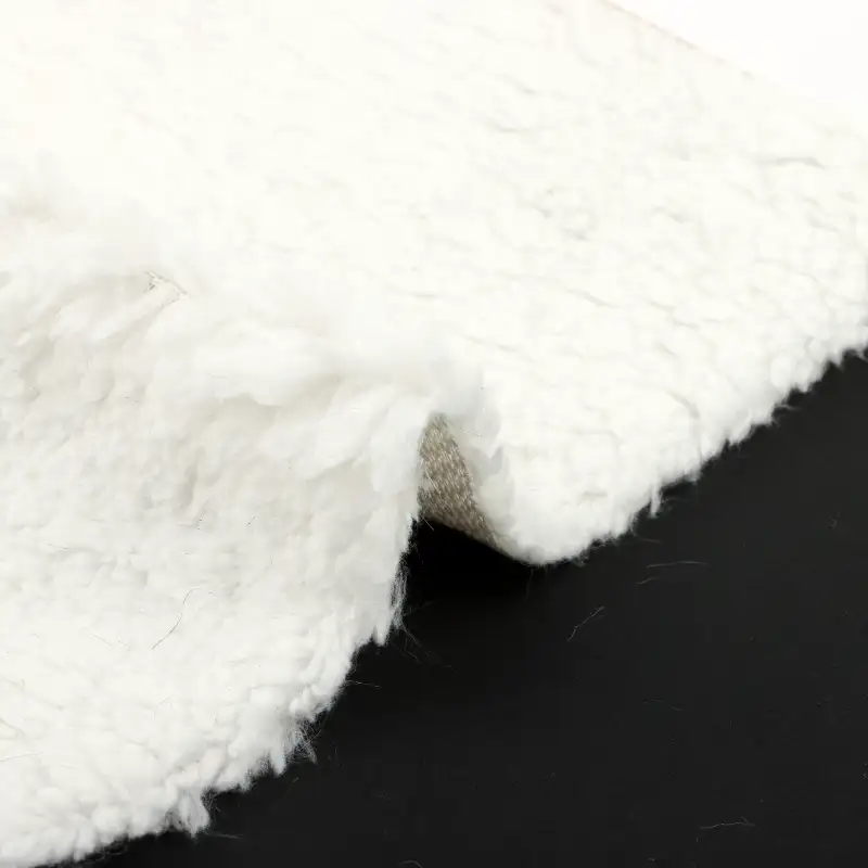 China Fabric for Jackets,Overcoat Sherpa Knit Fabric Polyester white color buy from China wholesaler bulk order at wholesale price free worldwide shipping Alibaba