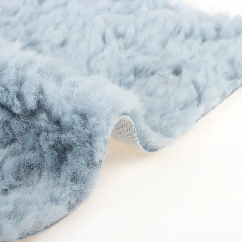 China Fabric for Jackets,Overcoat Sherpa Knit Fabric Polyester blue color buy from China wholesaler bulk order at wholesale price free worldwide shipping Alibaba