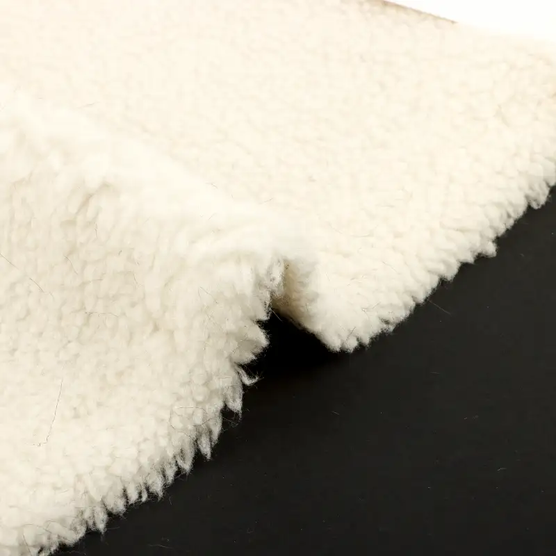 China Fabric for Jackets,Overcoat Sherpa Knit Fabric Polyester white color buy from China wholesaler bulk order at wholesale price free worldwide shipping Alibaba