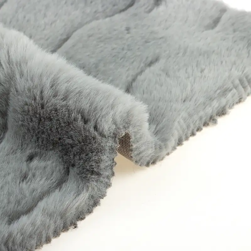 China Fabric for Jackets,Overcoat Fake Fur Knit Fabric Polyester grey color buy from China wholesaler bulk order at wholesale price free worldwide shipping Alibaba