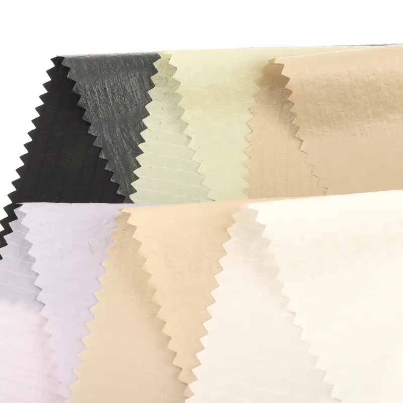 China Fabric for Skirt,Down Jacket,Light Jacket Jacquard Synthetic Woven Fabric Nylon White Orange Purple Brown Black Green color buy from China wholesaler bulk order at wholesale price free worldwide shipping Alibaba