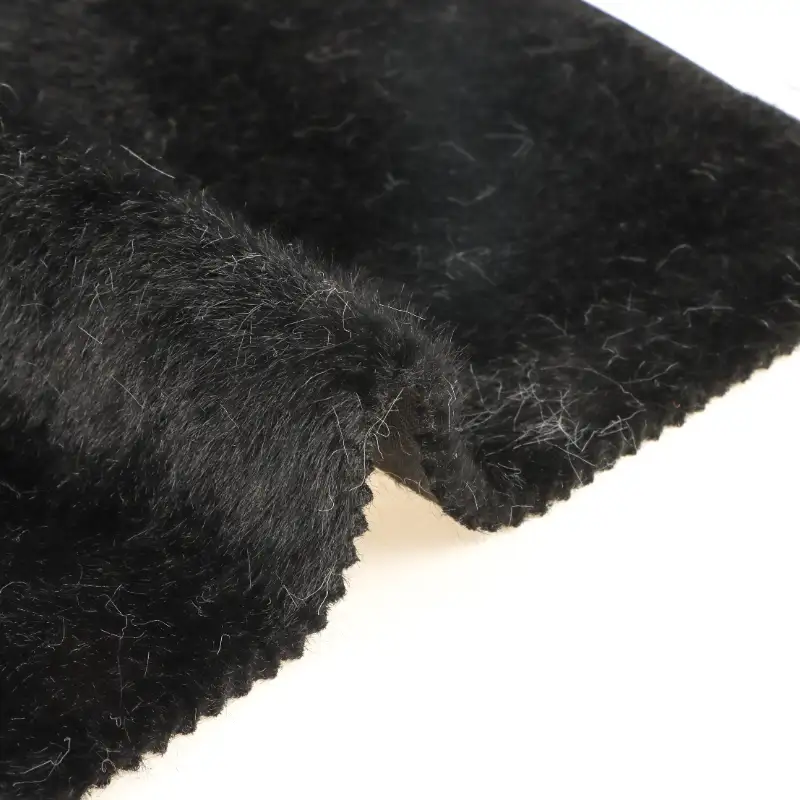 China Fabric for Jackets Fleece Knit Fabric Polyester black color buy from China wholesaler bulk order at wholesale price free worldwide shipping Alibaba