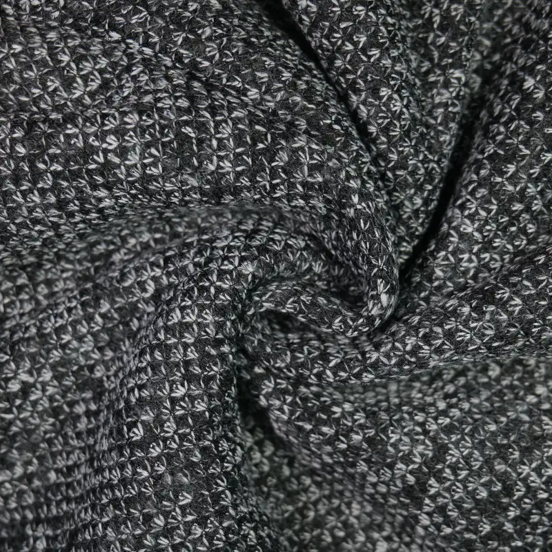 China Fabric for Jackets,Trench Coat,Overcoat,Open Waistcoat Hacci Knit Fabric Polyester black color buy from China wholesaler bulk order at wholesale price free worldwide shipping Alibaba
