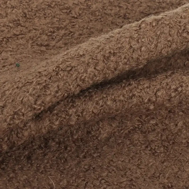 China Fabric for Jackets,Blazer,Skirt,Overcoat Boiled Woolen Fabric Woolen Wool Polyester chestnut color buy from China wholesaler bulk order at wholesale price free worldwide shipping Alibaba