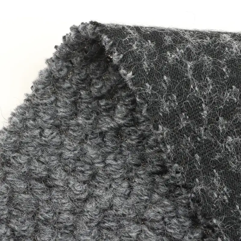 China Fabric for Jackets,Skirt,Hoodie,Overcoat,Suit Loop Pile Woolen Woolen Wool Polyester dark grey color buy from China wholesaler bulk order at wholesale price free worldwide shipping Alibaba