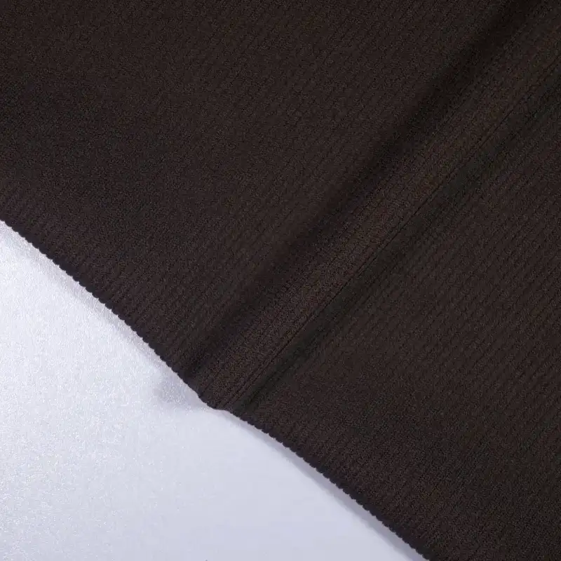 China Fabric for Hoodie,Trench Coat,Open Waistcoat,Double-Breasted Coat Jacquard Knit Fabric Polyester Spandex Brown color buy from China wholesaler bulk order at wholesale price free worldwide shipping Alibaba