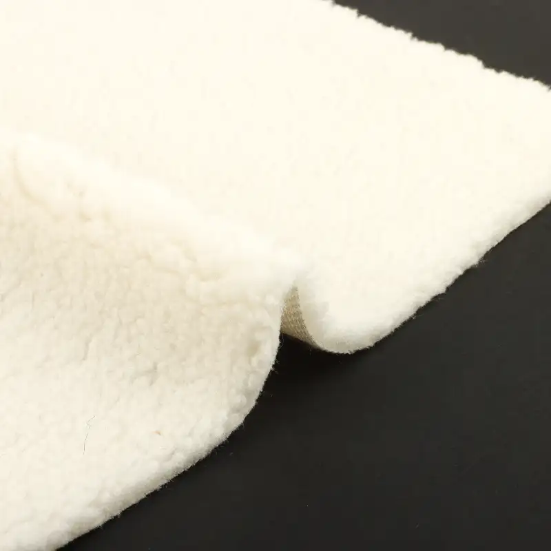 China Fabric for Jackets,Overcoat Sherpa Knit Fabric Polyester white color buy from China wholesaler bulk order at wholesale price free worldwide shipping Alibaba